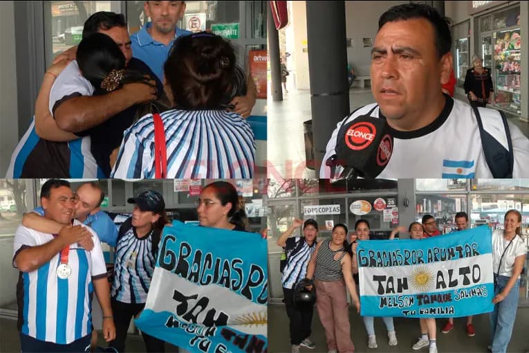 Sorpresa, abrazos y emoción: así recibieron al arquero paranaense Nelson Salinas tras conquistar la plata - imagen de origen