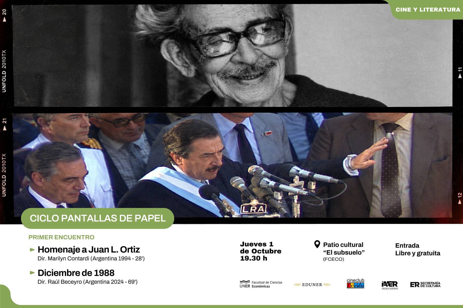 Comienza Pantallas de Papel, un nuevo ciclo de cine y literatura en Paraná - Cadena Entrerriana 96.5MHz LRS 798 - imagen de origen