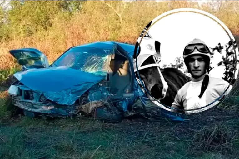 Falleció un joven jockey tras permanecer internado por un grave accidente en la Ruta 18 - imagen de origen