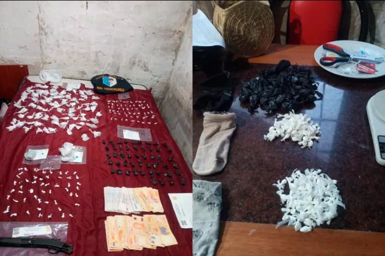 Secuestraron más de 270 envoltorios con droga, dinero y un arma en Concordia: tres detenidos - imagen de origen