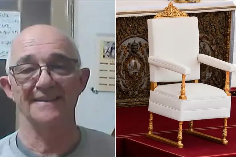 Un carpintero santafesino fabrica el sillón que usará el papa León XIV en Luján - imagen de origen