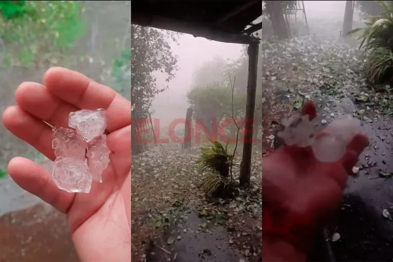 Cayó granizo en Hernandarias y Piedras Blancas este sábado - imagen de origen