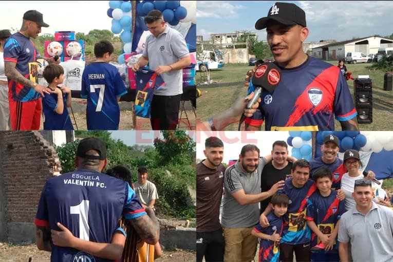 El futbolista paranaense Nacho Arce conoció la historia del Valentín FC y tuvo un enorme gesto con sus chicos - imagen de origen